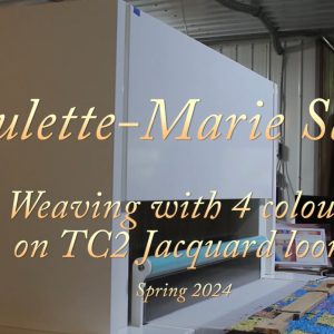 Paulette-Marie-Sauve-weaving-with-4-colours-on-a-TC2-Jacquard