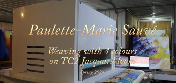 Paulette-Marie-Sauve-weaving-with-4-colours-on-a-TC2-Jacquard